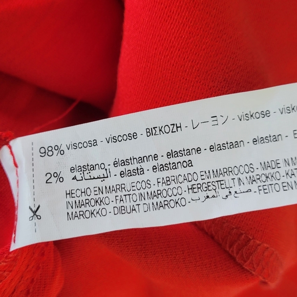 Zara Red Satin Halter Midi dress Medium - Picture 6 of 6